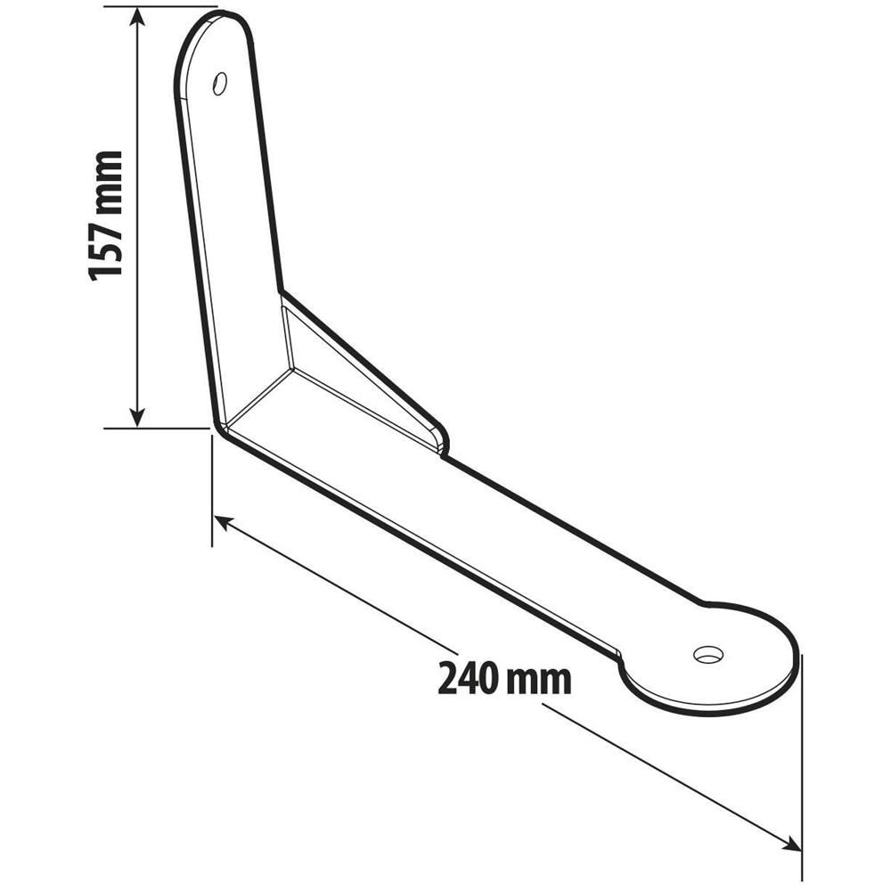 Staffa Per Antenna Cb, Versione Corta - Compatibile Per Scania R Serie 5 (03/04>08/09) - Scania R Serie 6 (09/09>08/13) - Scania R Serie 6 - Streamline (09/13>12/17) - Foto 3