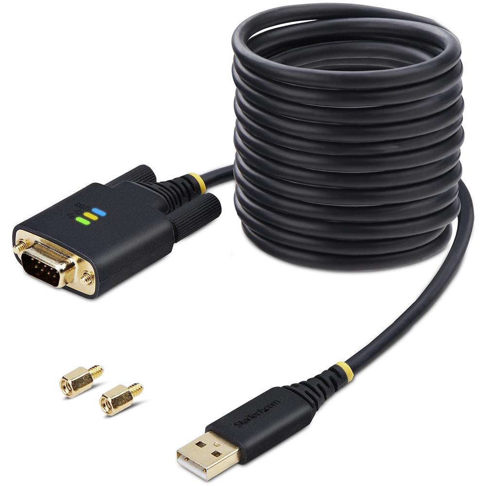 Cavo da USB a seriale da 3 m, ritenzione COM, viti /dadi intercambiabili, adattatore USB-A a DB9 RS232, IC FTDI, protezione ESD, Windows /macOS /Linux - Foto 9
