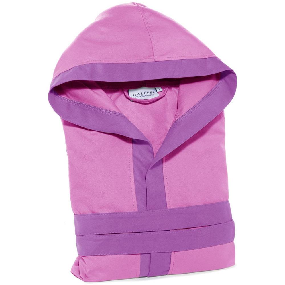 Accappatoio Con Cappuccio Spugnissima Tecno Bicolor In Microfibra Colore Viola Misura Xl - Foto 3