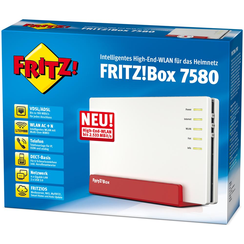 AVM FRITZ!Box 7580 Dual-band (2.4 GHz / 5 GHz) Gigabit Ethernet Bianco router wireless - Foto 6
