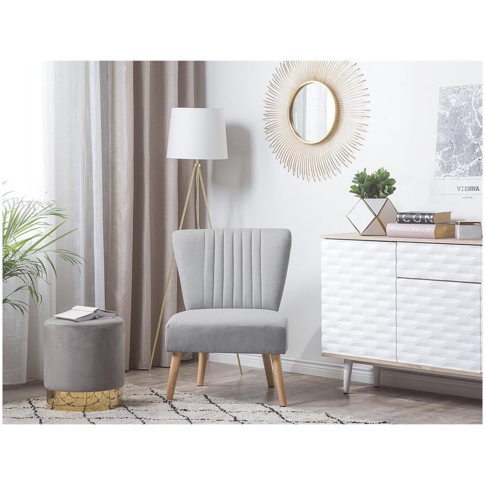 Poltrona In Tessuto Grigio Vaasa - Foto 2