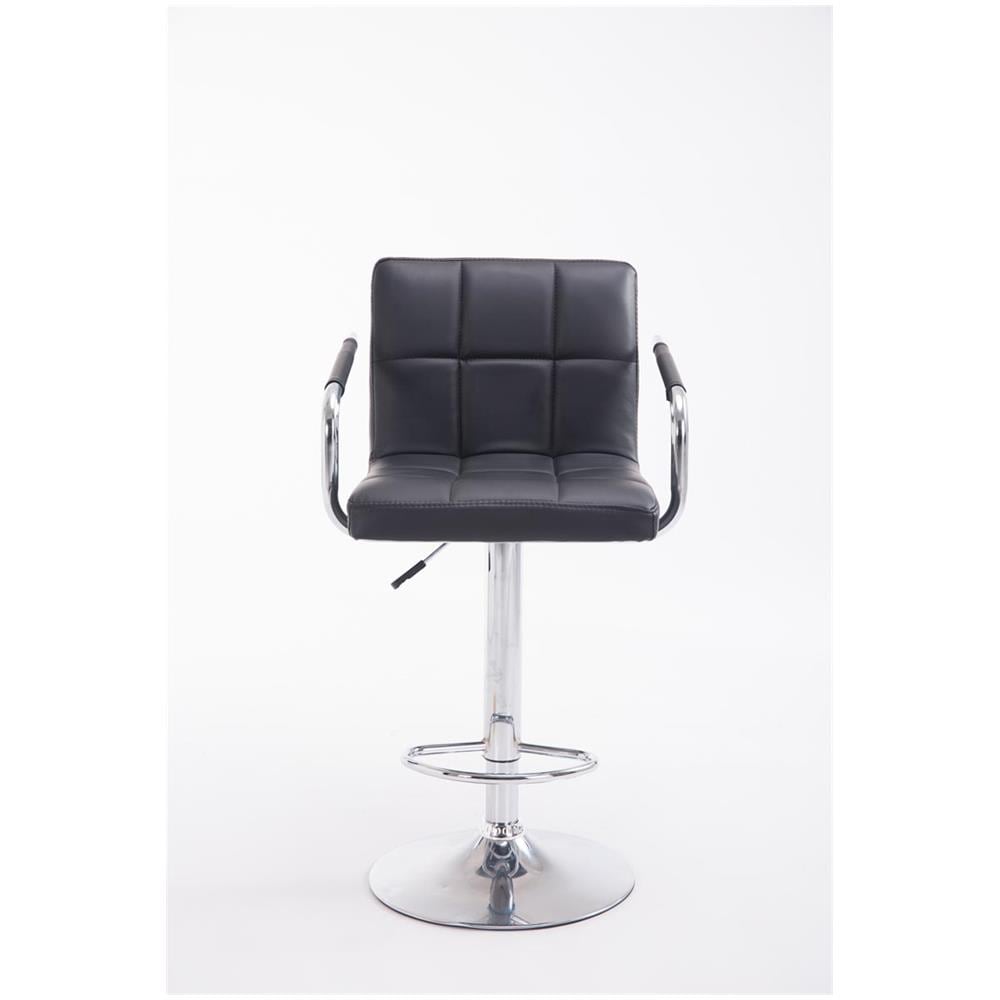 Sgabello Design Lucy V2 In Similpelle I Sedia Sgabello Con Schienale Girevole E Regolabile H 63-84 CM I Sedia Bar Con Braccioli Nero - Foto 2