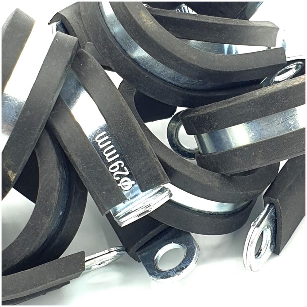 10pcs X 29 Millimetri Di Gomma Fascette Per Cavi Foderato Pclip In Acciaio P - Foto 1