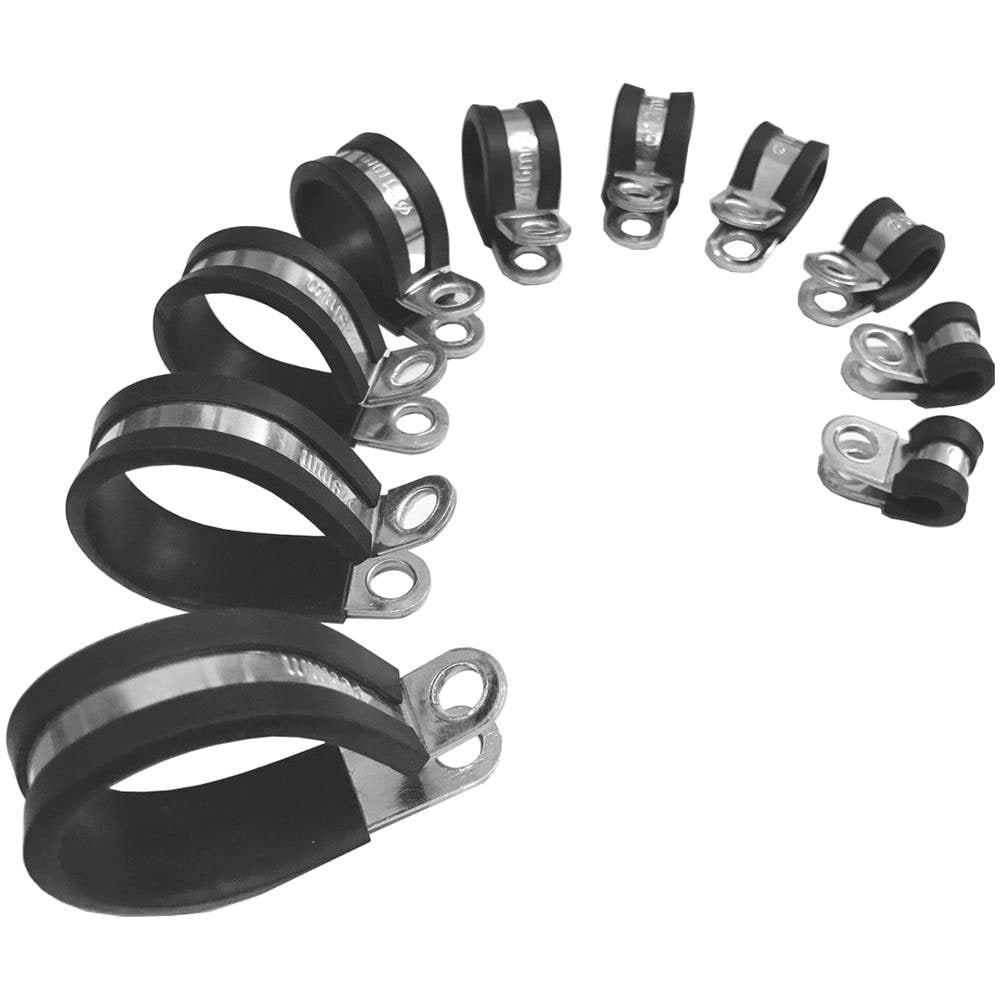 10pcs X 29 Millimetri Di Gomma Fascette Per Cavi Foderato Pclip In Acciaio P - Foto 2