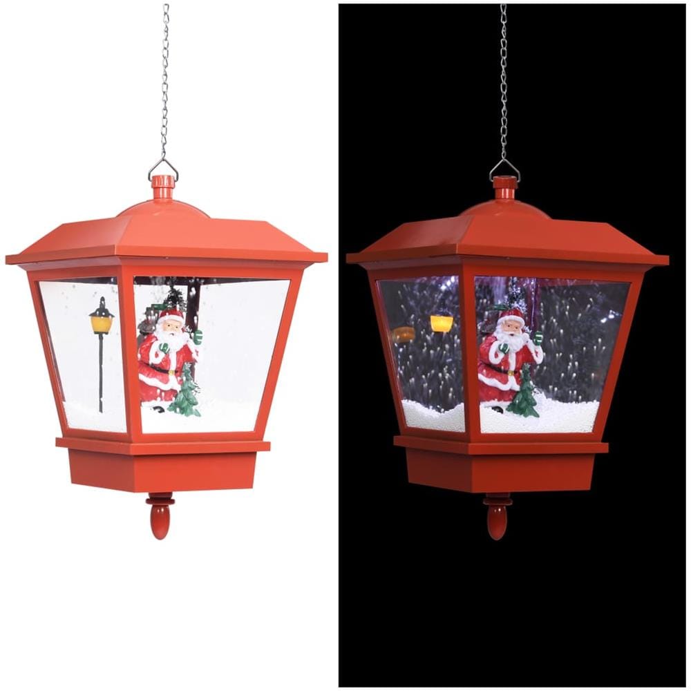 Lampada Natalizia Sospesa Led E Babbo Natale Rossa 27x27x45 Cm - Foto 1