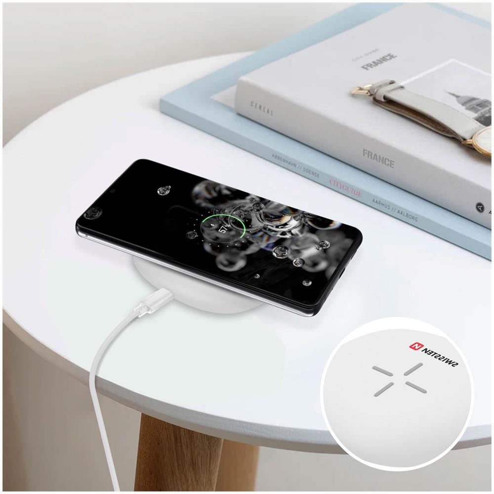 Caricabatteria Induzione Qi Universale 10w / 7,5w Ricarica Rapida Bianco - Foto 5