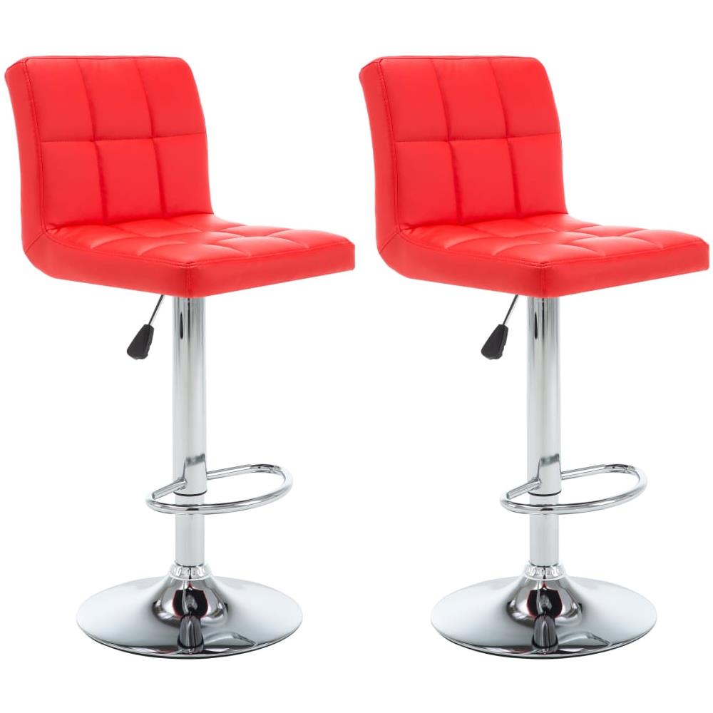 Sgabelli Da Bar 2 Pz Rossi In Similpelle - Foto 2