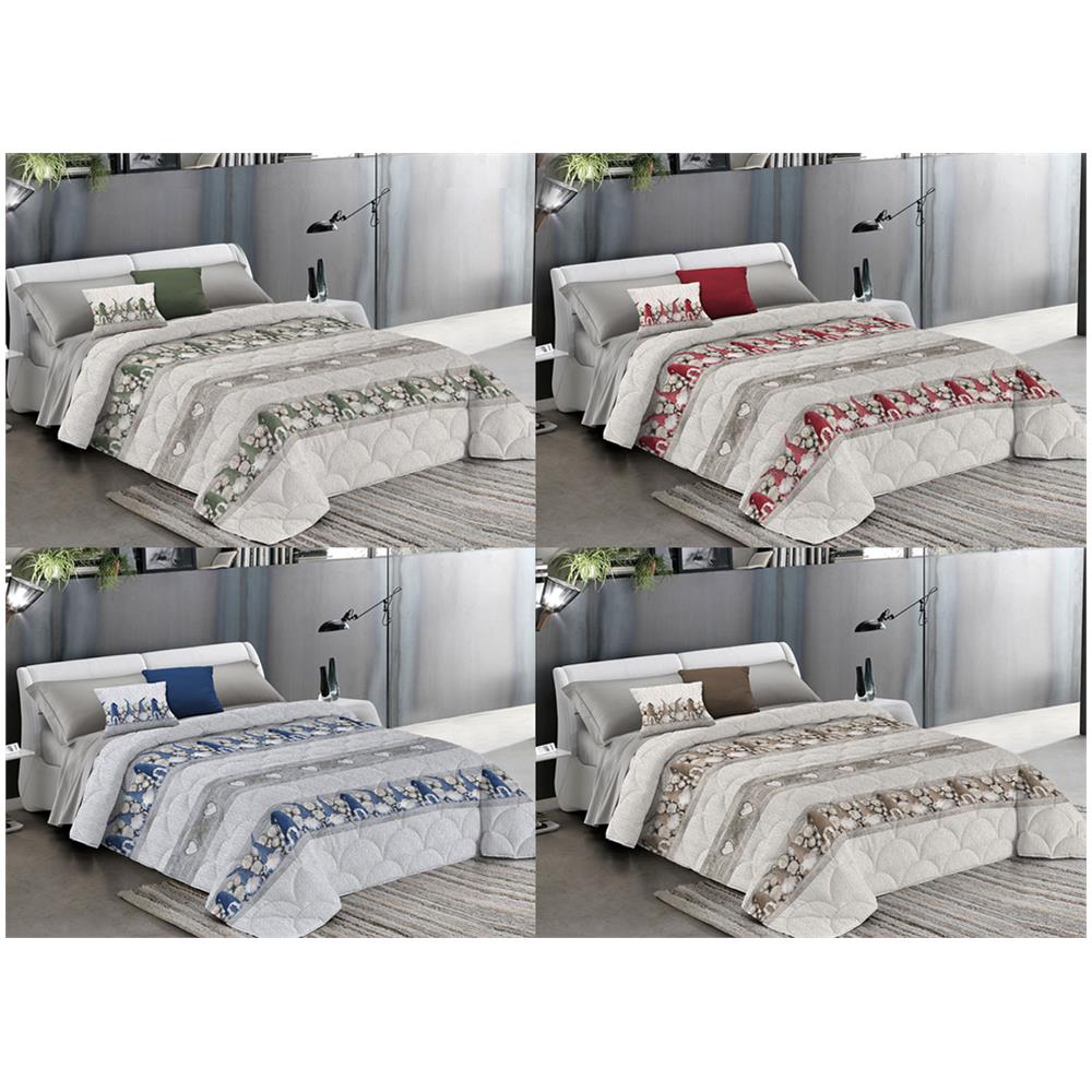 Trapunta Piumone Invernale Linea Pensieri Delicati Disegno Gnomi Singolo Beige - Foto 6