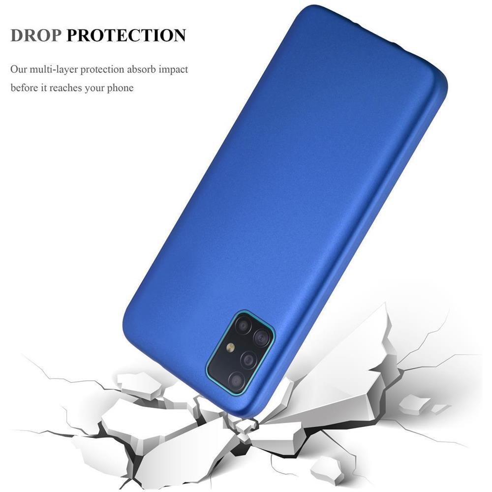 Custodia Compatibile Con Samsung Galaxy A51 4g / M40s In Blu Metallico - Coperchio Protettivo In Silicone Tpu Flessibile - Foto 7