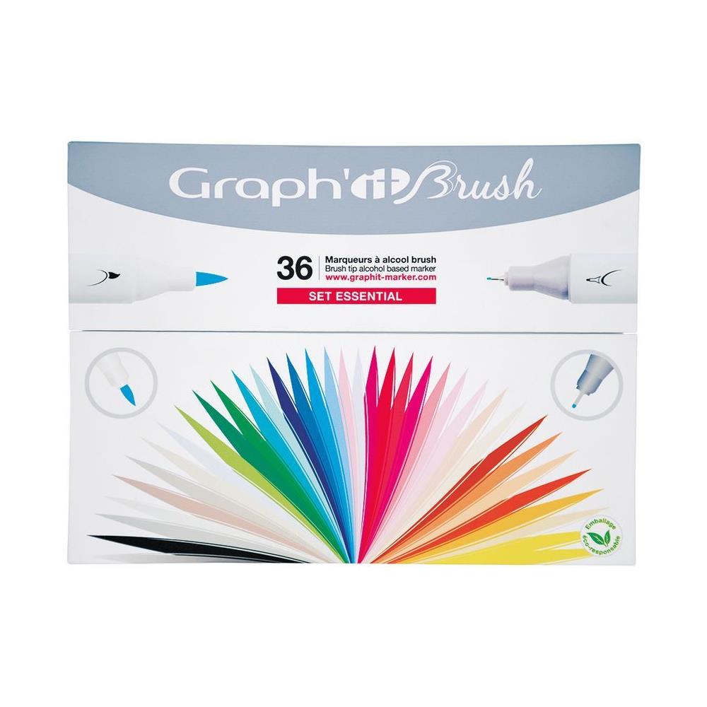 Set Di 36 Pennarelli Graph'it Brush & Extra Fine - Essentials - Foto 1