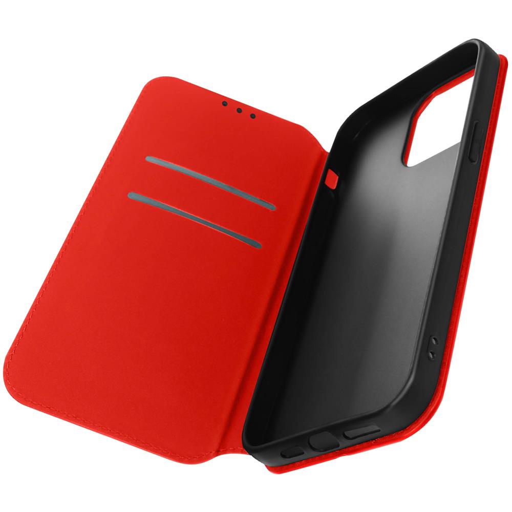 Custodia Iphone 14 Pro Portafoglio Supporto Video Rossa - Foto 1