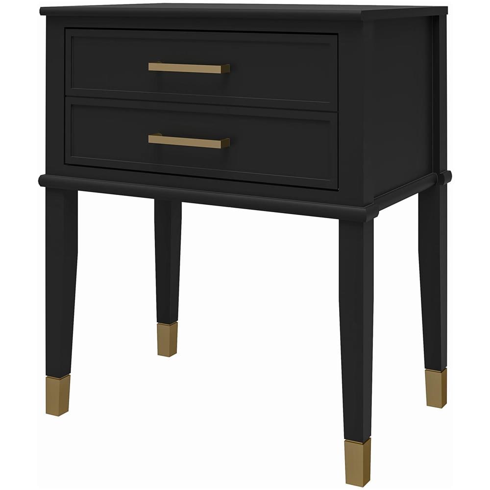 Westerleigh Tavolino Con 2 Cassetti In Mdf Nero - Foto 1