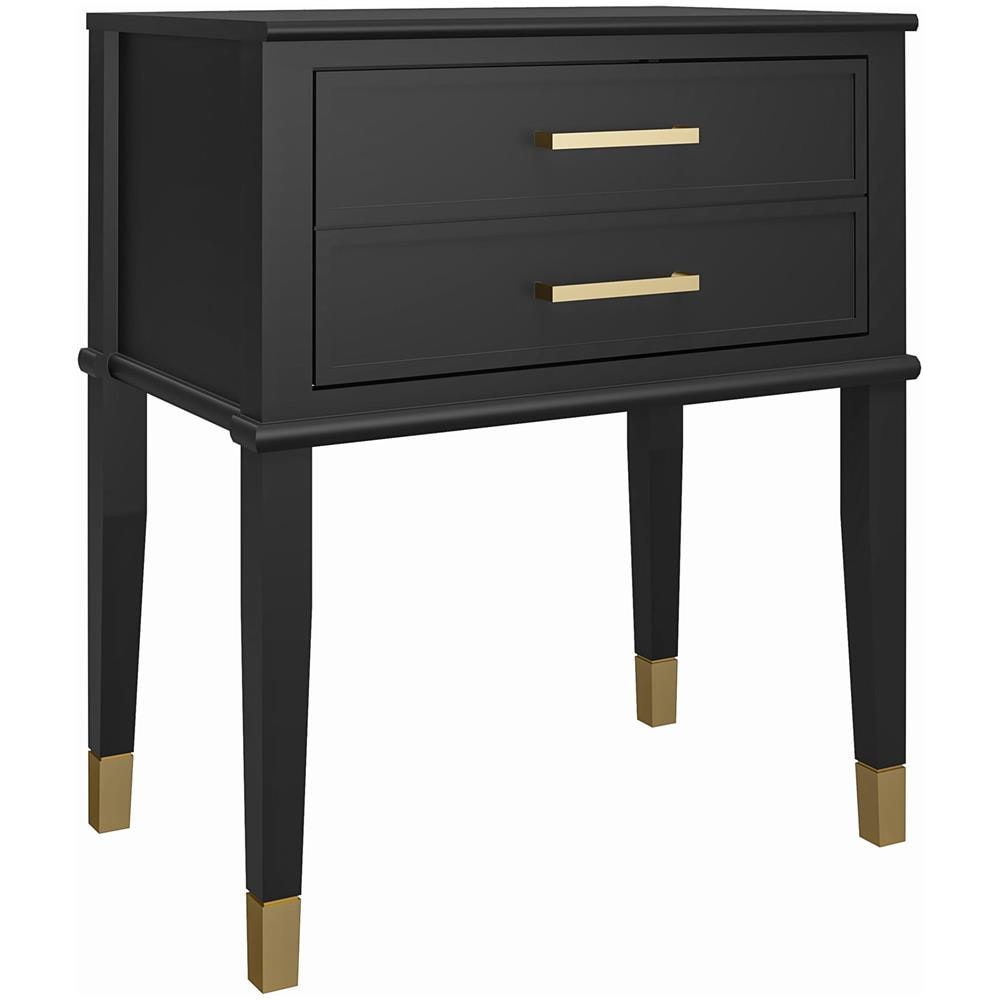 Westerleigh Tavolino Con 2 Cassetti In Mdf Nero - Foto 2