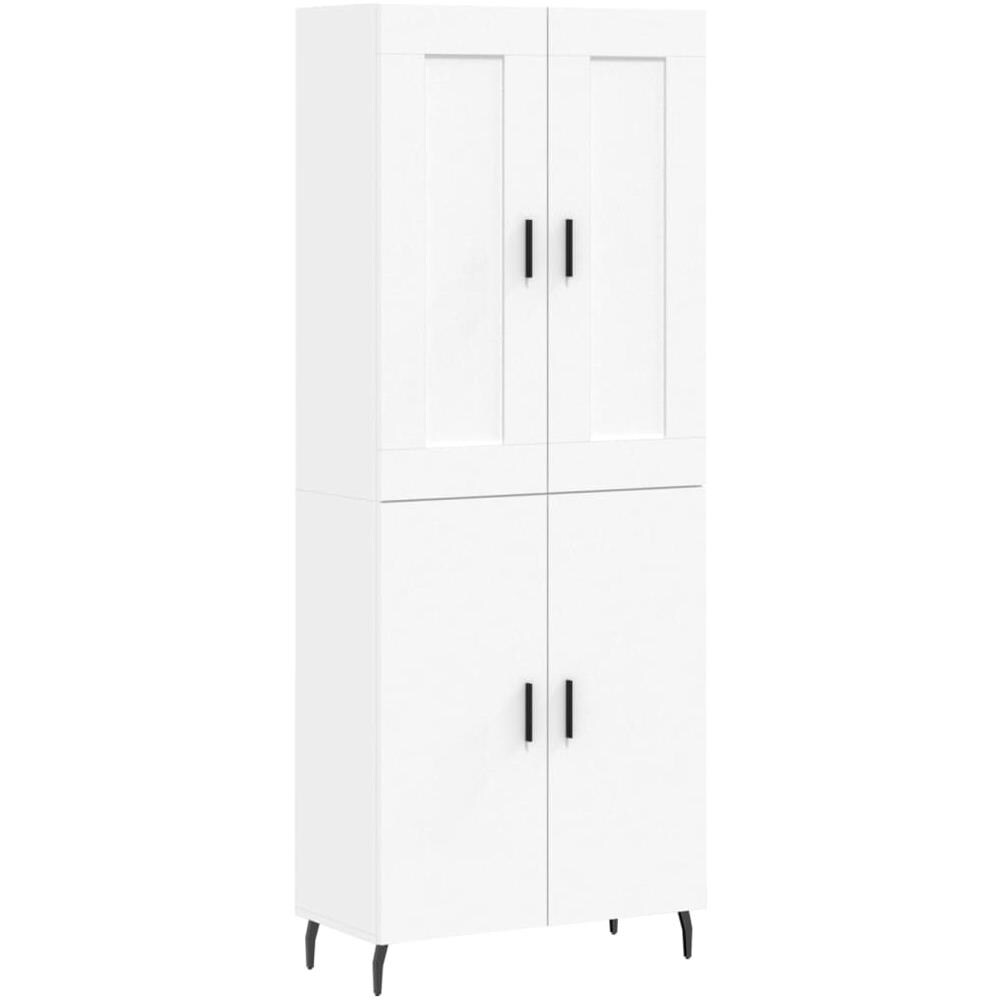 Credenza Bianca 69,5x34x180 Cm In Legno Multistrato - Foto 2