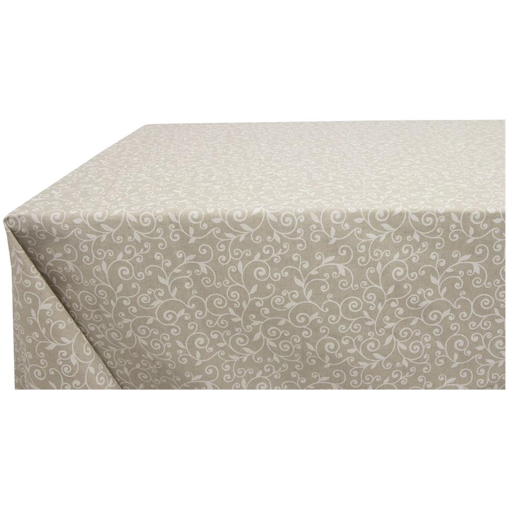 Tovaglia Miros Resinata Antimacchia Copritavolo Cucina Disegno Stefy 140x140 Beige - Foto 1