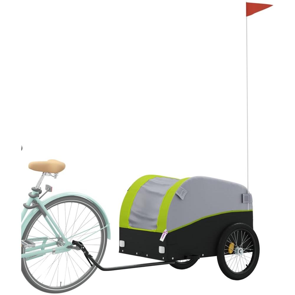 Rimorchio Da Bici Da Carico Nero E Verde 45 Kg In Ferro - Foto 3