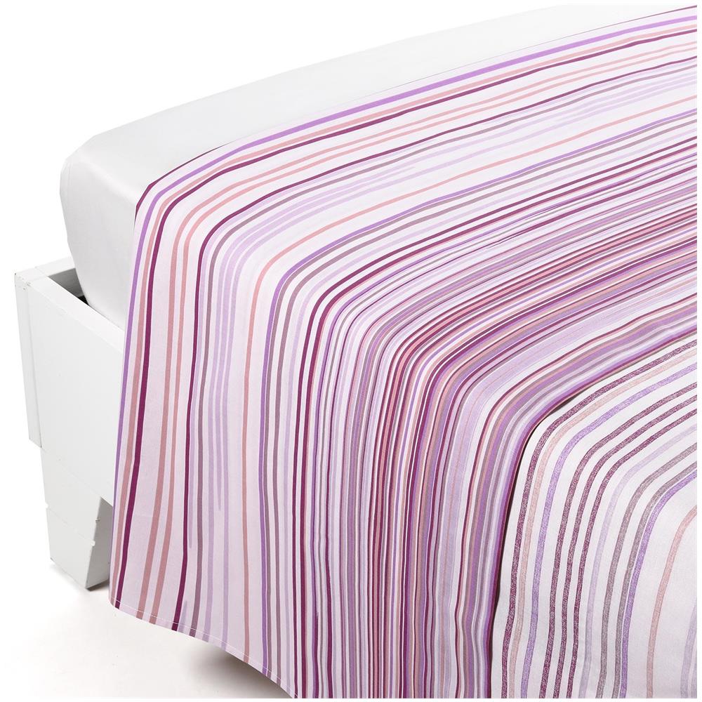 Lenzuolo Superiore Matrimoniale Grafismi In Cotone, Ciclamino Geometrico Colore Viola Misura Matrimoniale - Foto 1