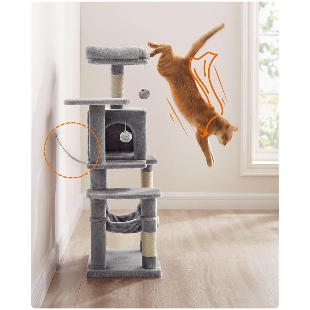 Tiragraffi per gatti - Grigio chiaro, corda di sisal, PCT261W01 - Foto 8