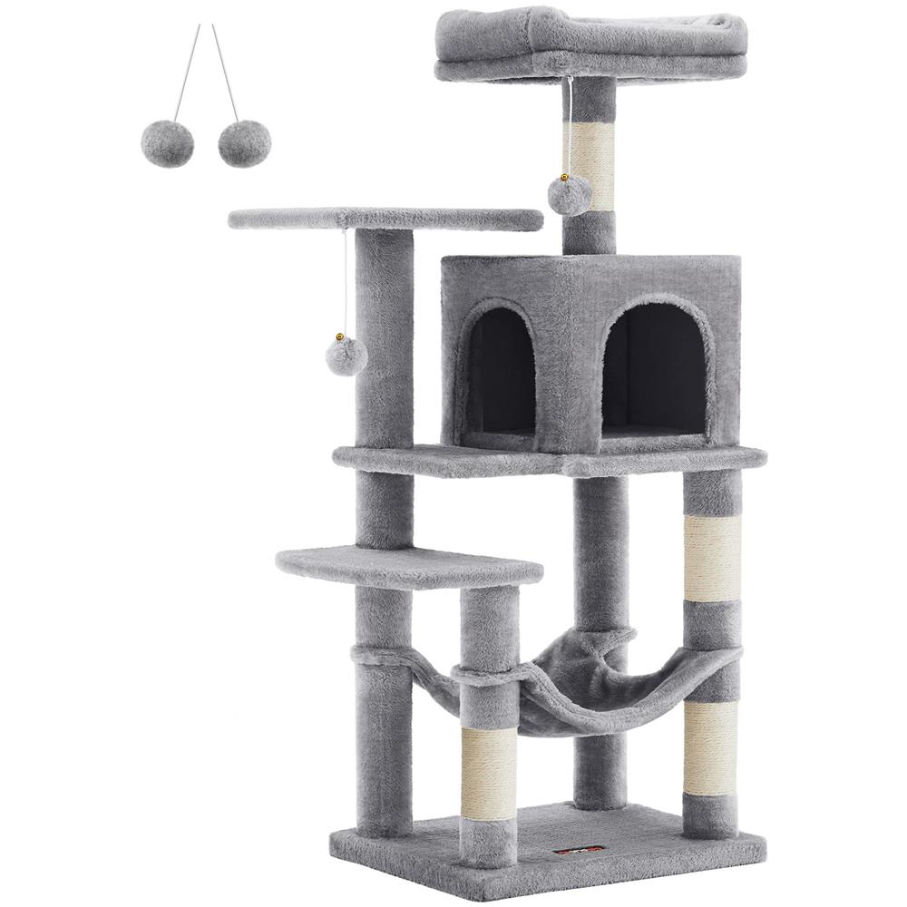 Tiragraffi per gatti - Grigio chiaro, corda di sisal, PCT261W01 - Foto 1