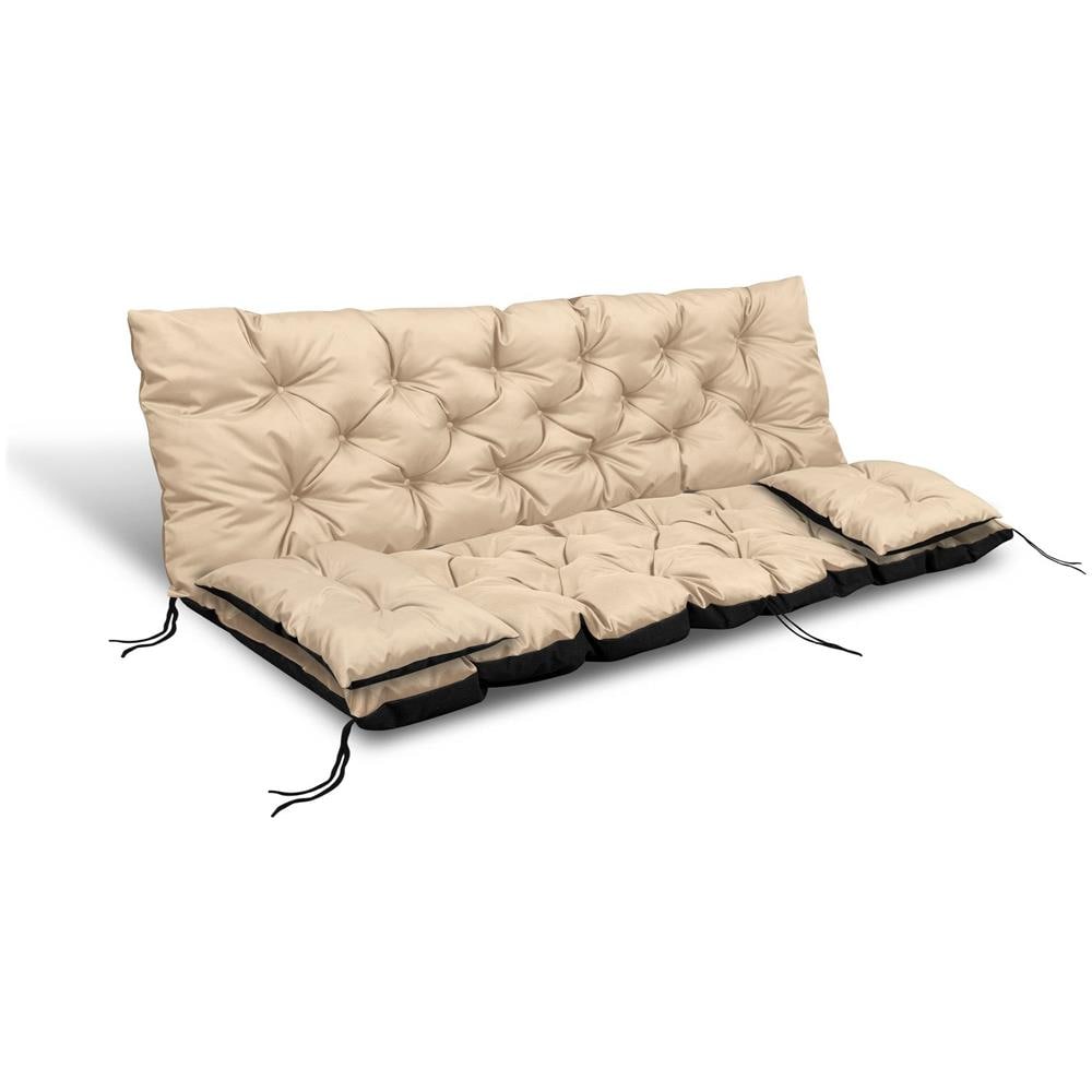 Set di cuscini da giardino 100x60x50 cm impermeabile beige - Foto 1