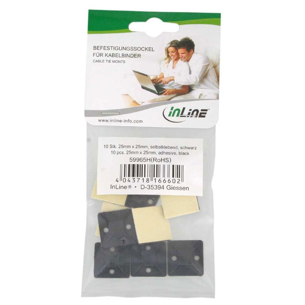 basette adesive 25x25mm per fascette da 4,8mm, colore nero, 10pz - Foto 2