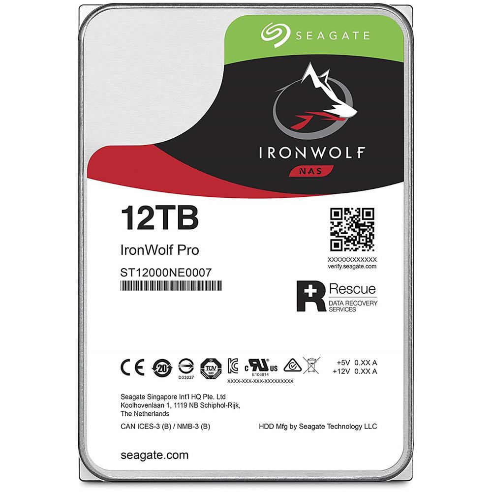 Hard Disk Interno per NAS IronWolf Pro 12 TB 3.5" Interfaccia Sata III 6 Gb / s Buffer 256 MB 7200 Rpm - Foto 1