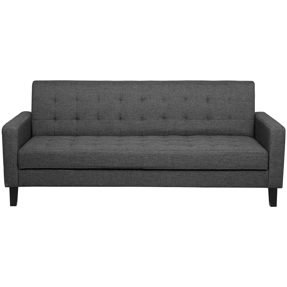 Divano Letto In Tessuto Grigio Scuro Vehkoo - Foto 1