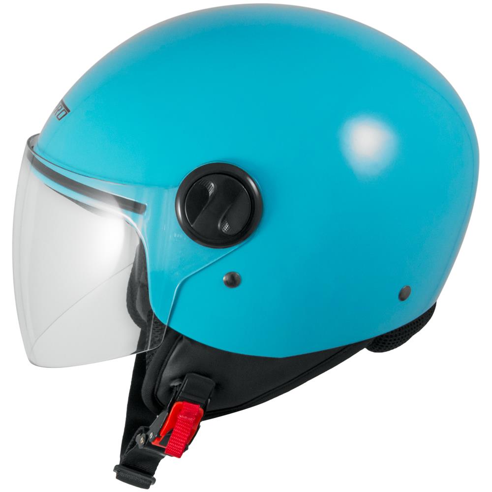 Casco Jet Moto Scooter Visera Antigraffio Azzurro Backline Ece 22-05 Xs - Foto 5
