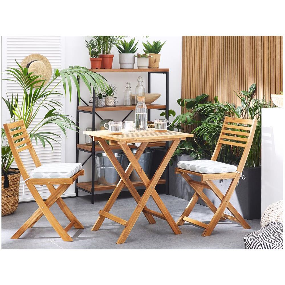 Set Da Giardino In Legno Di Acacia Con Cuscini Verde Menta Fiji - Foto 1