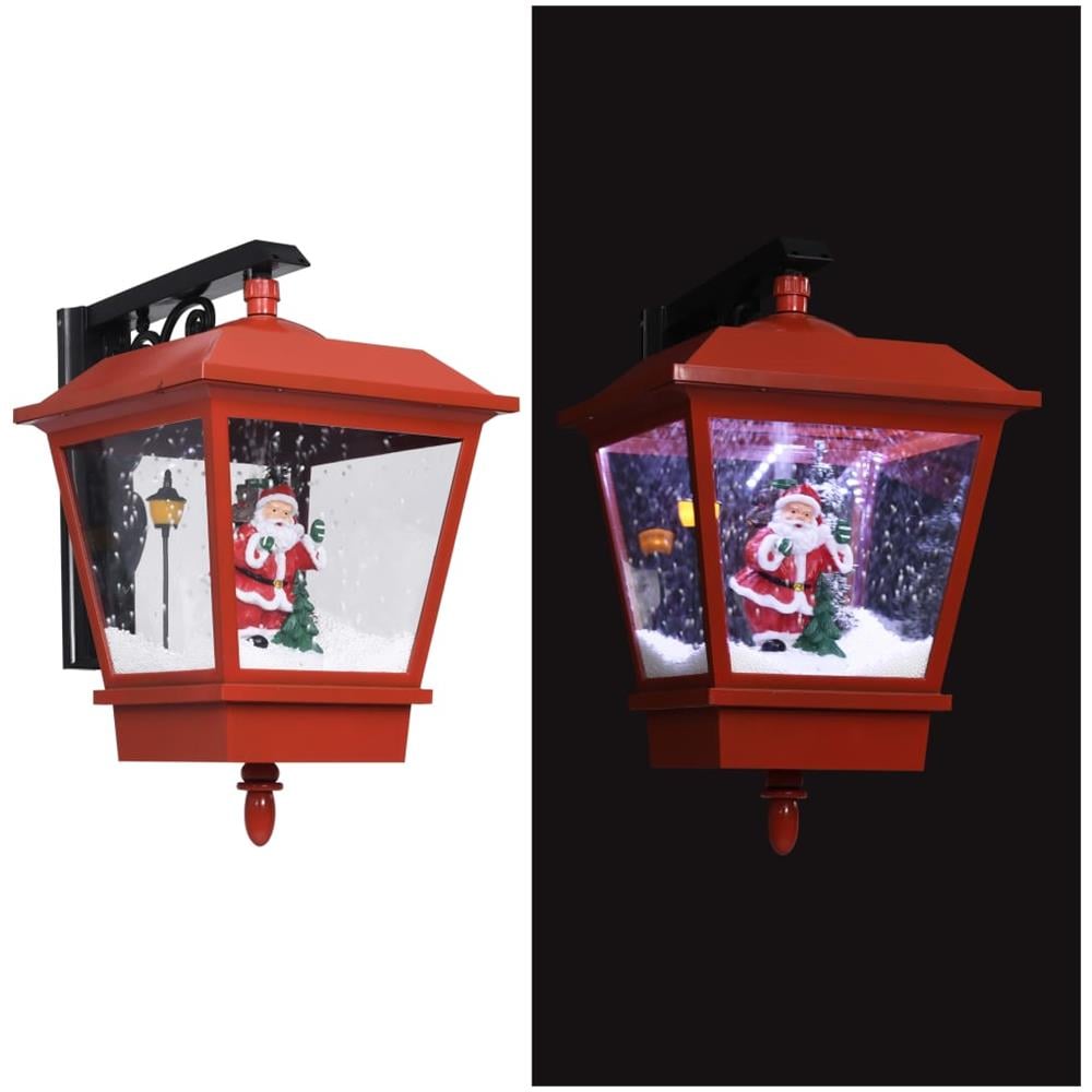 Lampada Natalizia Da Parete Led E Babbo Natale Rossa 40x27x45cm - Foto 1
