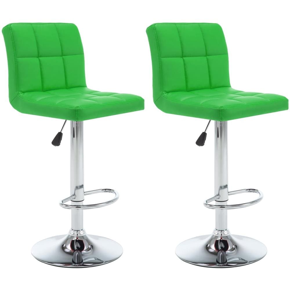 Sgabelli Da Bar 2 Pz Verdi In Similpelle - Foto 1