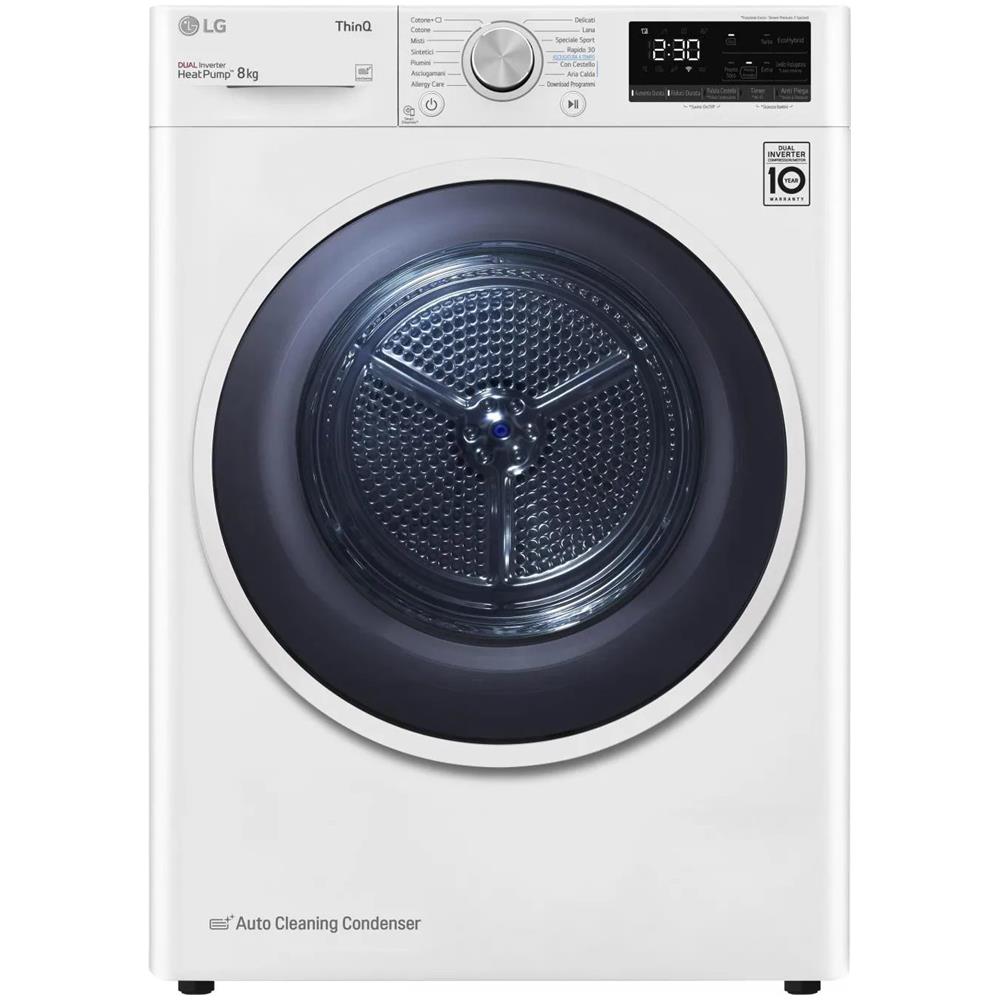 Asciugatrice RH80V9AVHN Smart Dual EcoHybrid 8 Kg Classe C a Condensazione con Pompa di Calore - Foto 1