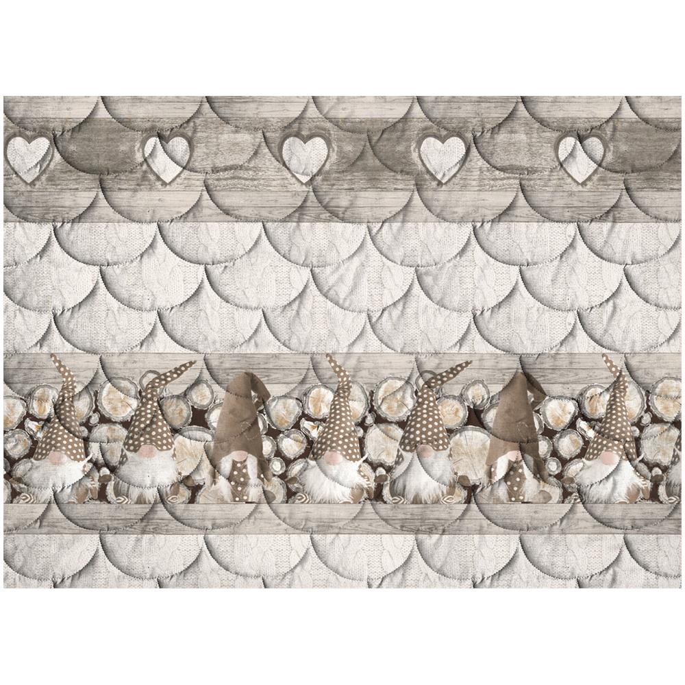 Trapunta Piumone Invernale Linea Pensieri Delicati Disegno Gnomi Matrimoniale Beige - Foto 6