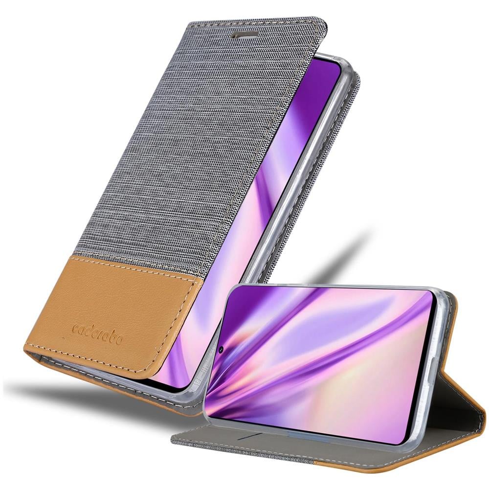 Custodia Compatibile Con Samsung Galaxy M51 In Grigio Chiaro Marrone - Coperchio Protettiva Con Chiusura Magnetica, Funzione Stand E Tasca Per Le Carte - Foto 1