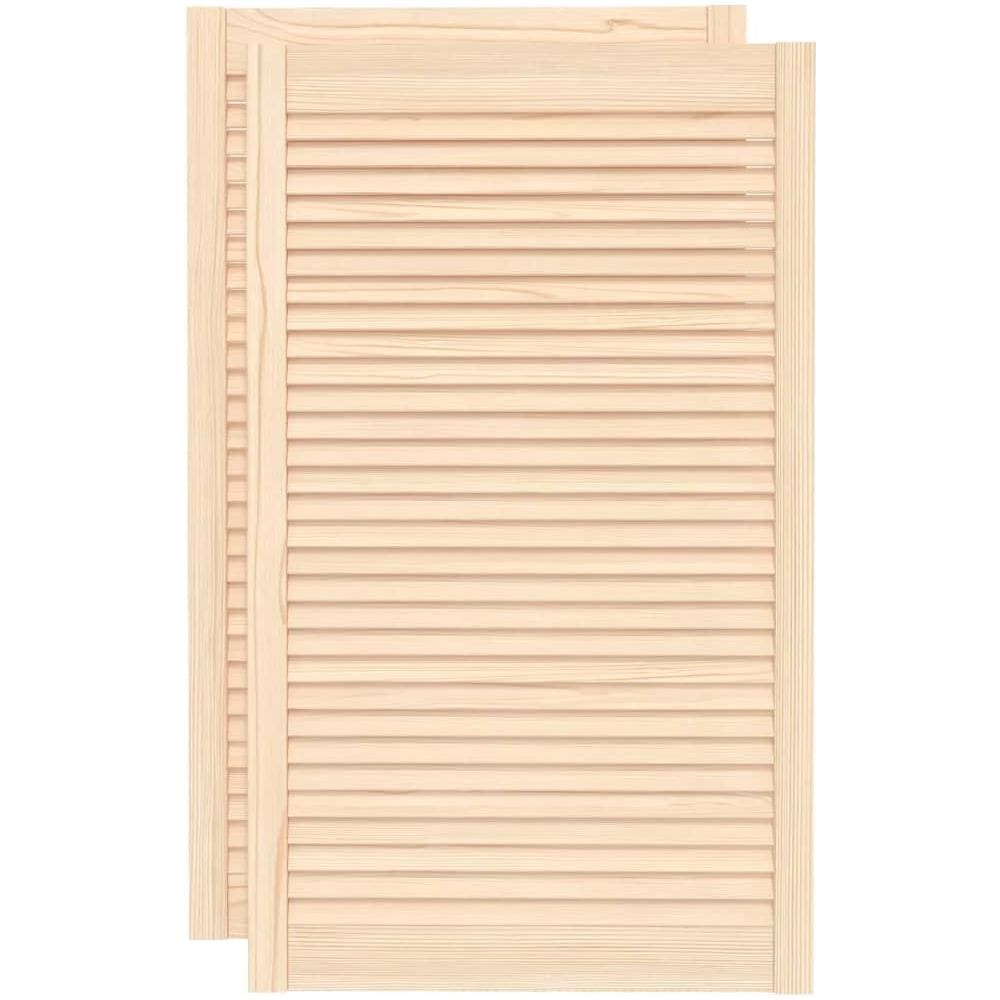 Ante con Design a Lamelle 2 pz 99,3x59,4 cm in Legno di Pino - Foto 1