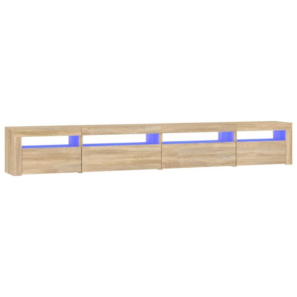 Mobile Porta Tv Con Luci Led Rovere Sonoma 270x35x40 Cm - Foto 2