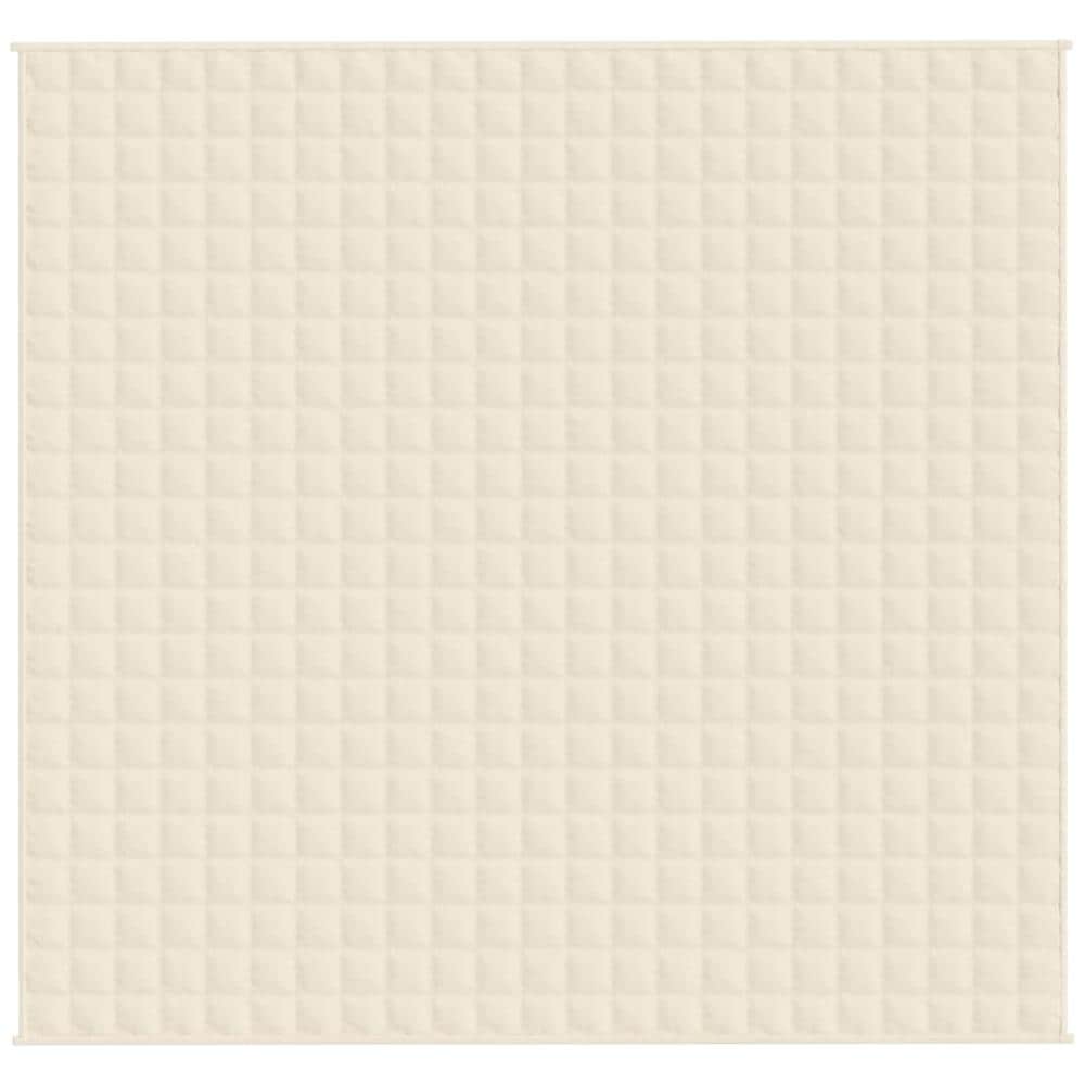 Coperta Ponderata Crema Chiaro 220x240 Cm 15 Kg Tessuto - Foto 3