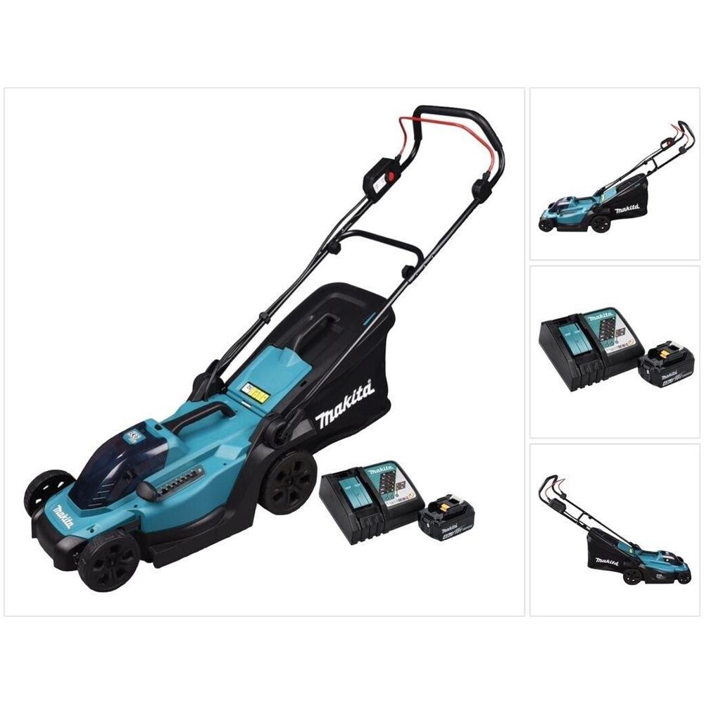 Tagliaerba a Spinta DLM330RM 18V 33 cm 30 L con Batteria Colore Nero Blu - Foto 2