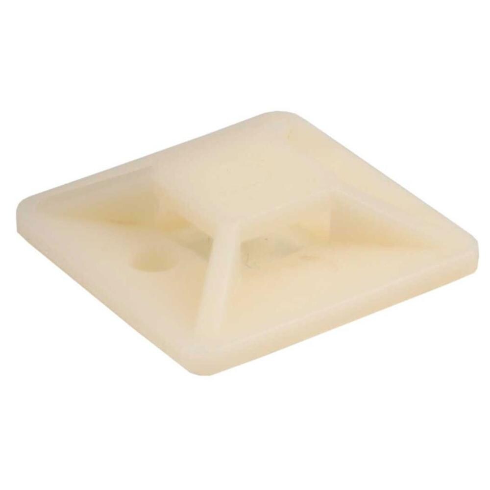 basette adesive 25x25mm per fascette da 4,8mm, colore neutro, 10pz - Foto 1