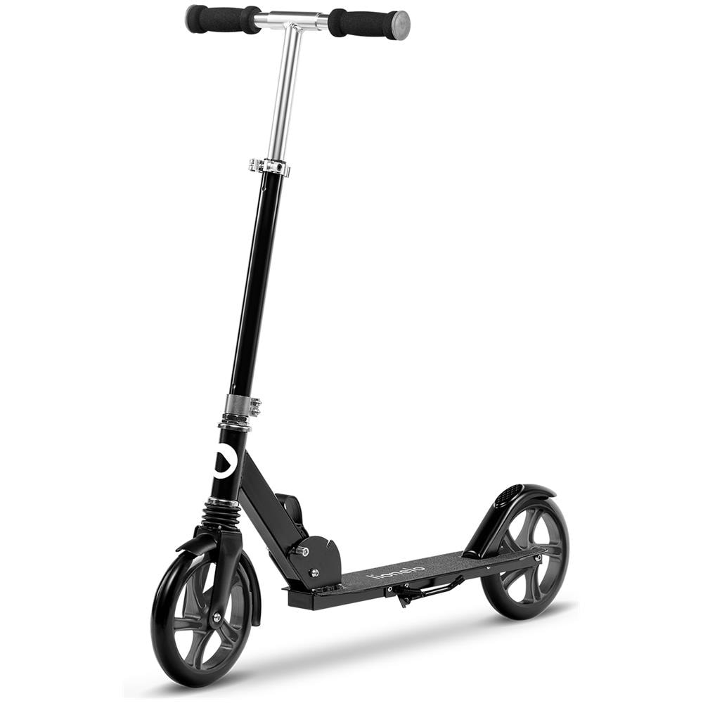 Luca Monopattino Regolabile In 3 Altezze Per Bambini E Adulti Ruote 200mm Fino A 100 Kg Pieghevole Nero - Foto 2