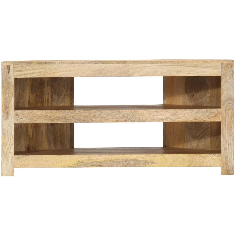 Mobile Porta Tv Angolare 90x45x45 Cm In Legno Massello Di Mango - Foto 2