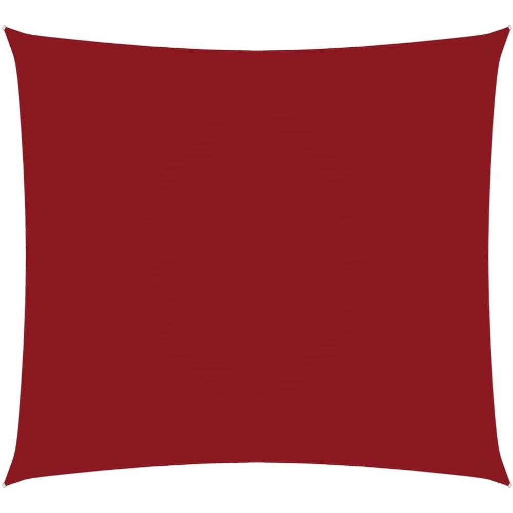 Vela Parasole in Tela Oxford Quadrata 3,6x3,6 m Rosso - Foto 1