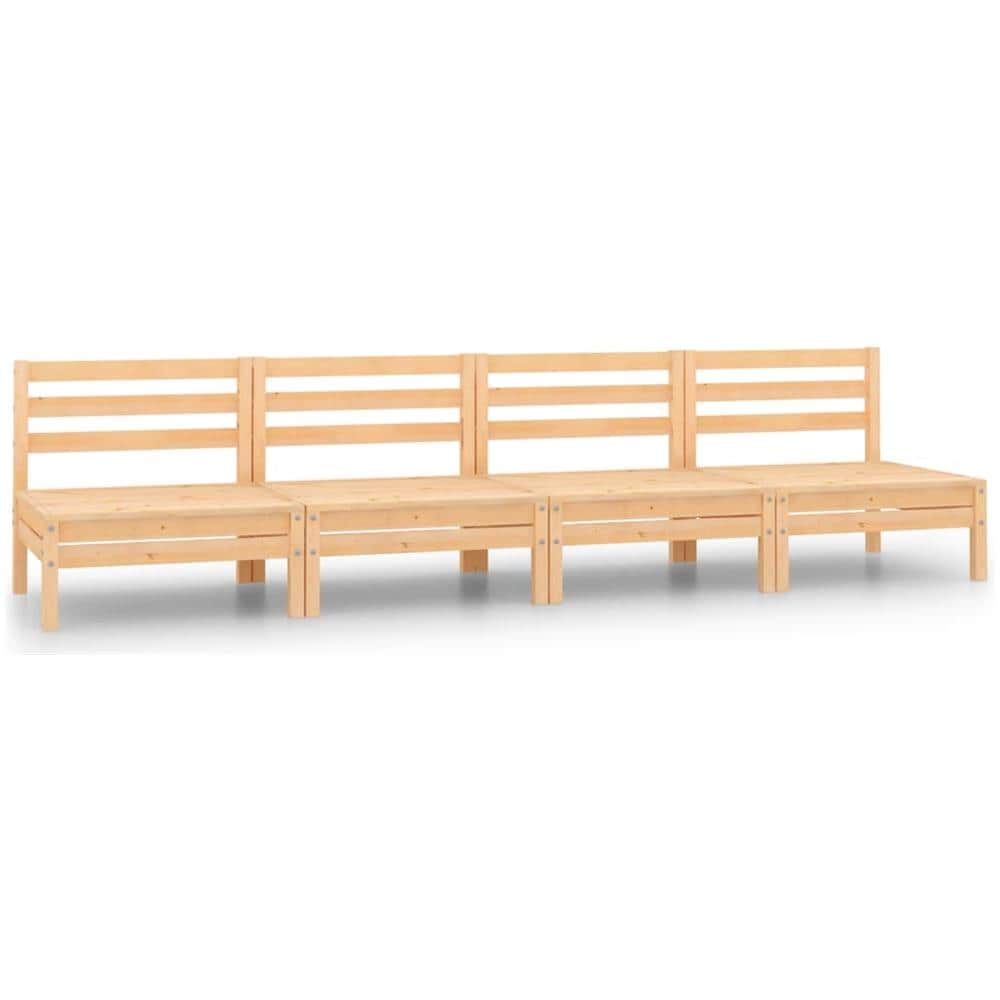 Set Divani Da Giardino 4 Pz In Legno Massello Di Pino - Foto 2