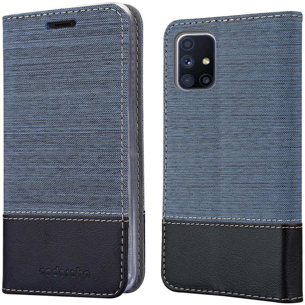 Custodia Compatibile Con Samsung Galaxy M51 In Blu Scuro Nero - Coperchio Protettiva Con Chiusura Magnetica, Funzione Stand E Tasca Per Le Carte - Foto 8