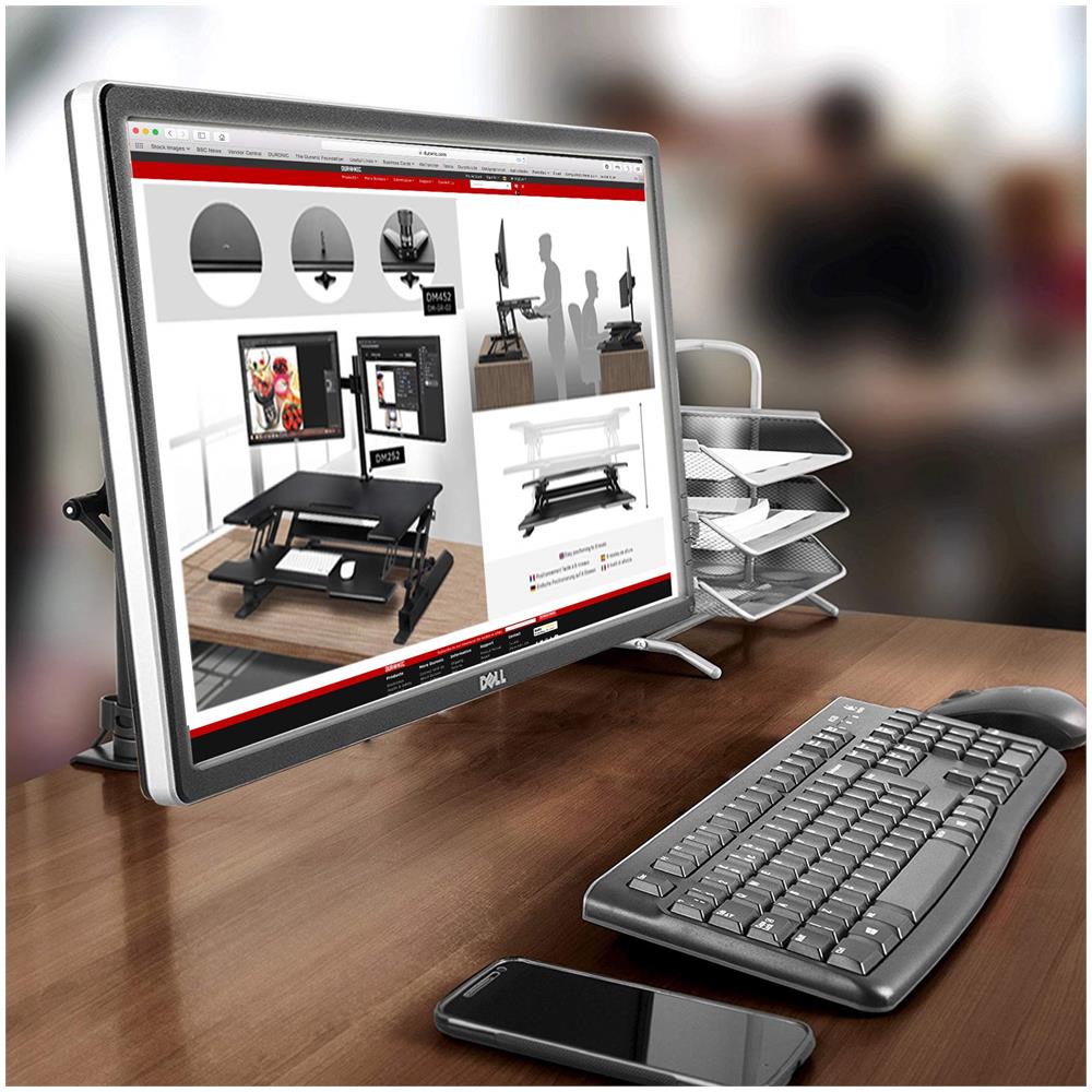 Dm351x1 Supporto Monitor Da Scrivania Con Morsetto - Braccio Monitor Da Tavolo In Alluminio - Altezza Regolabile E Orientabile - Compatibilità Universale Con Schermi Tv Monitor Con Vesa 100*100 - Foto 6