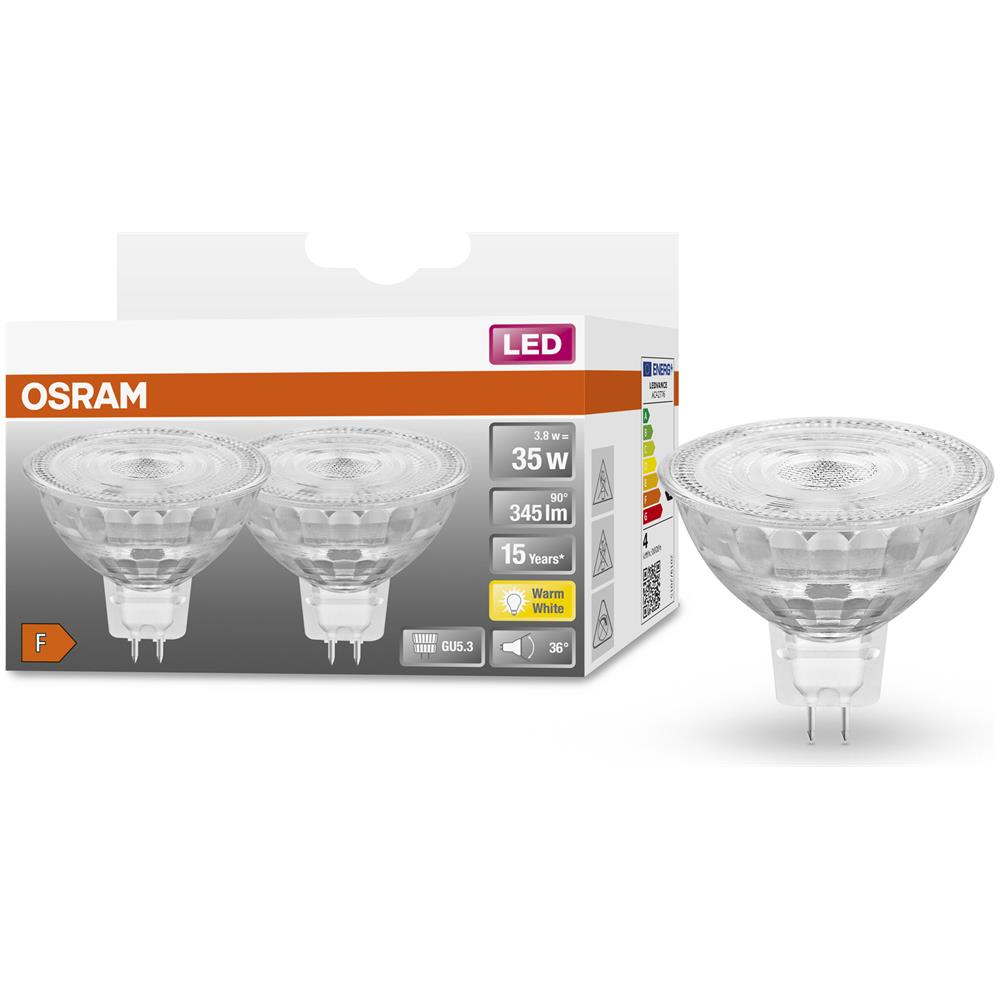 Riflettore A Stella Lampada Led, Gu5.3-base Vetro Trasparente, bianco Caldo (2700k), 345 Lumen, Sostituzione Delle Lampade 35w, Non Dimmerabile, 2-confezione - Foto 5
