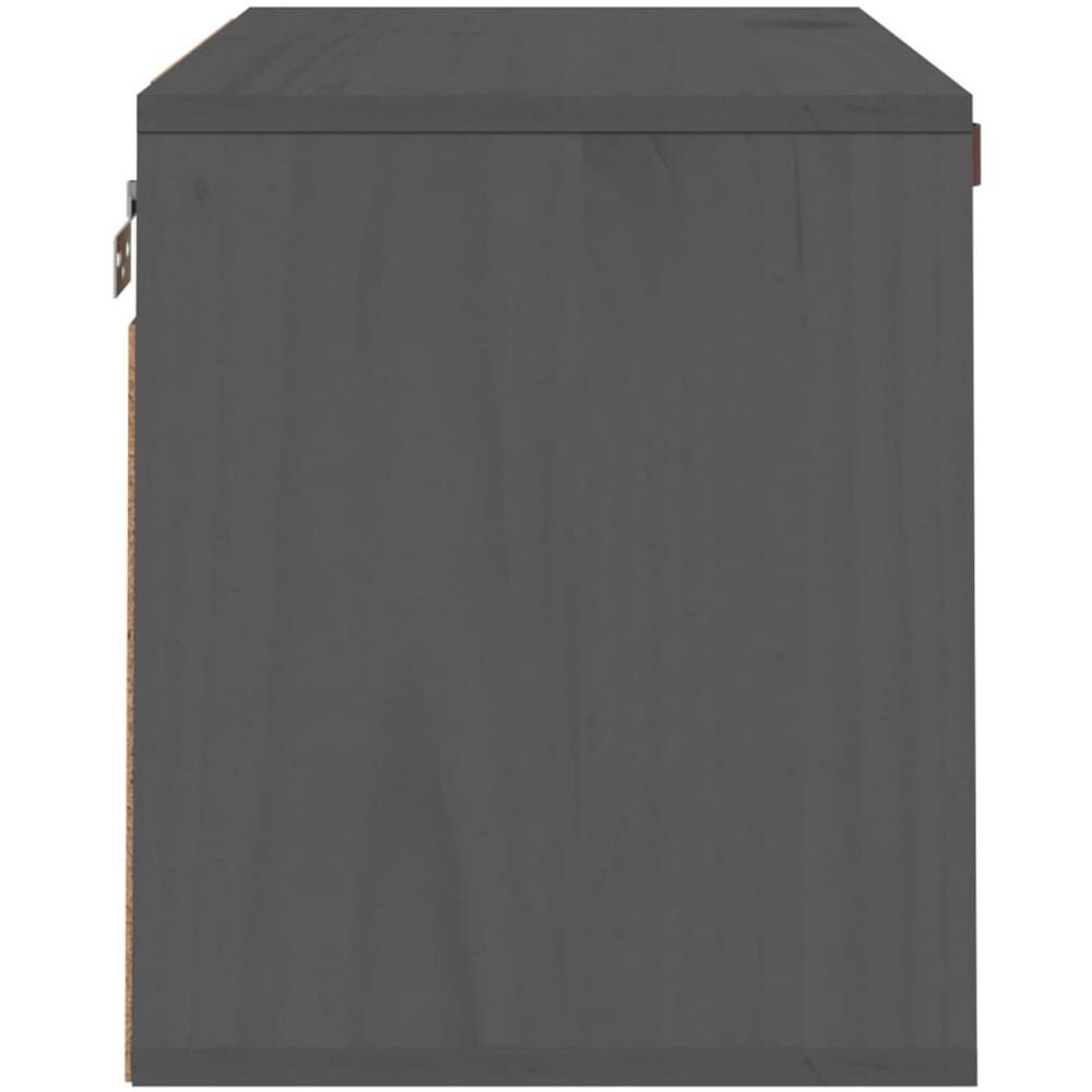 Pensile Grigio 60x30x35 Cm In Legno Massello Di Pino - Foto 2