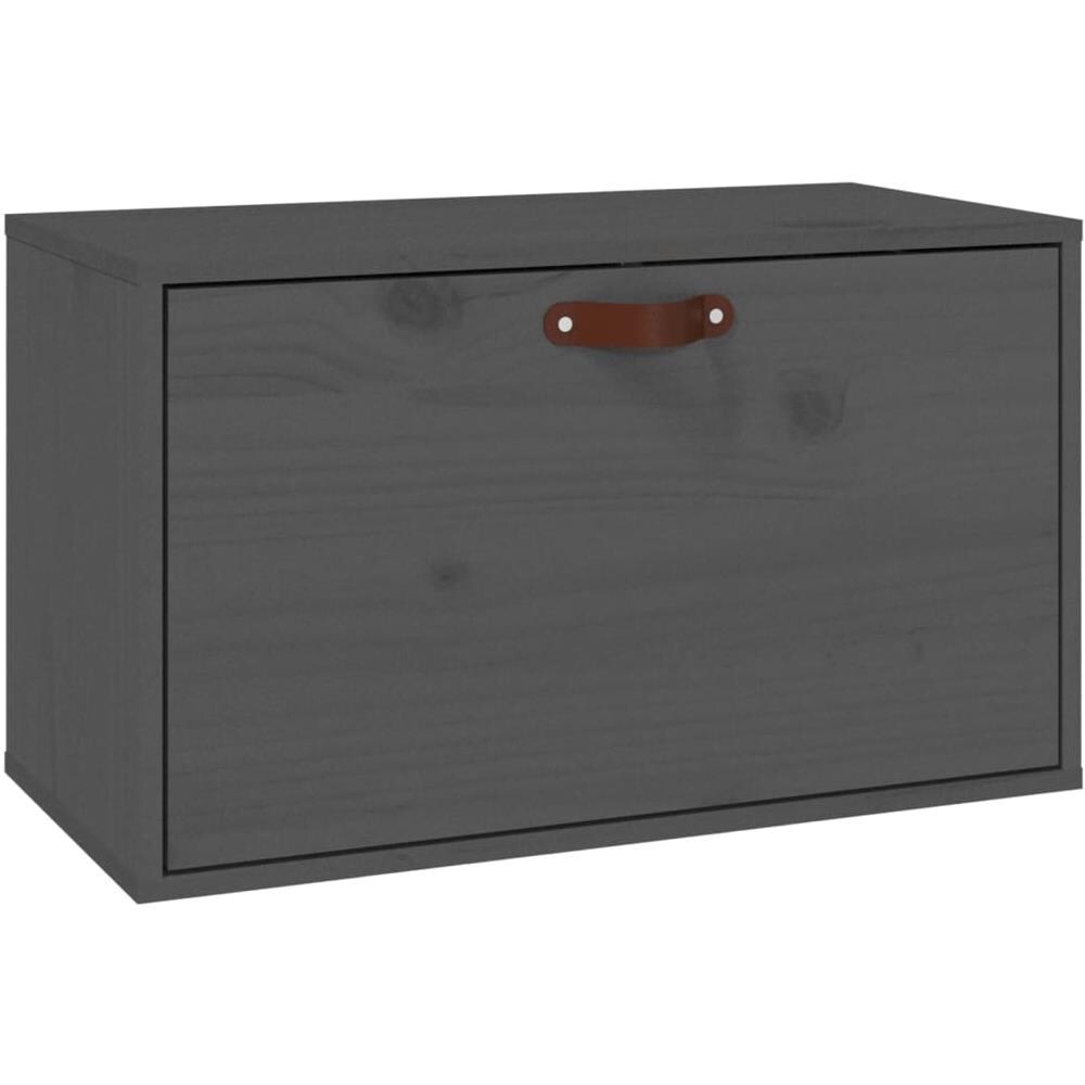 Pensile Grigio 60x30x35 Cm In Legno Massello Di Pino - Foto 3