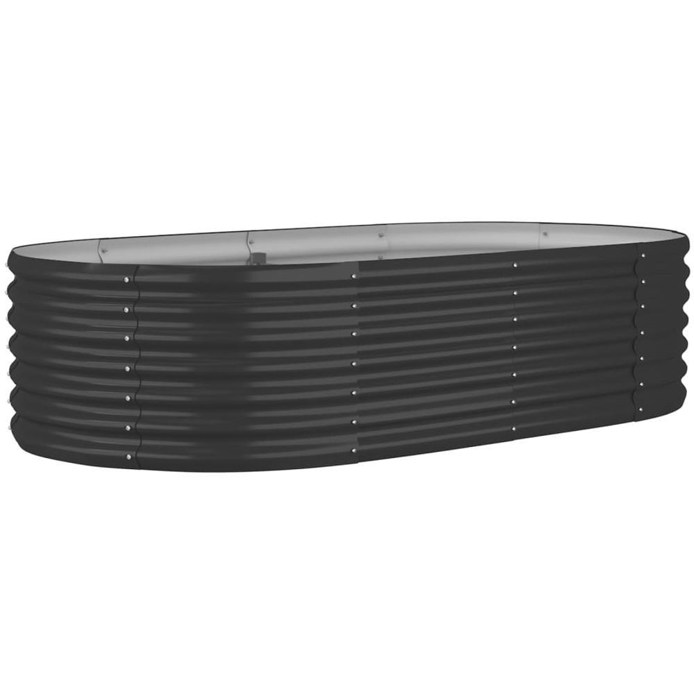 Letto da Giardino in Acciaio a Polvere 152x80x36 cm Antracite - Foto 1