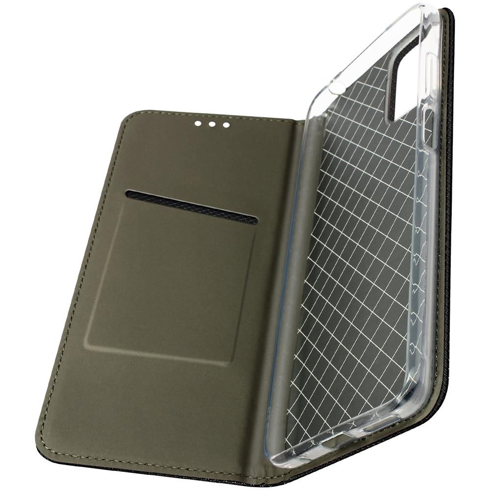 Custodia Per Motorola Moto E22 / E22i Copertina Portacarte Supporto Video Nera - Foto 1